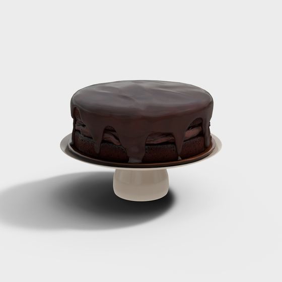 Delicious Chocolate Cake 3D model