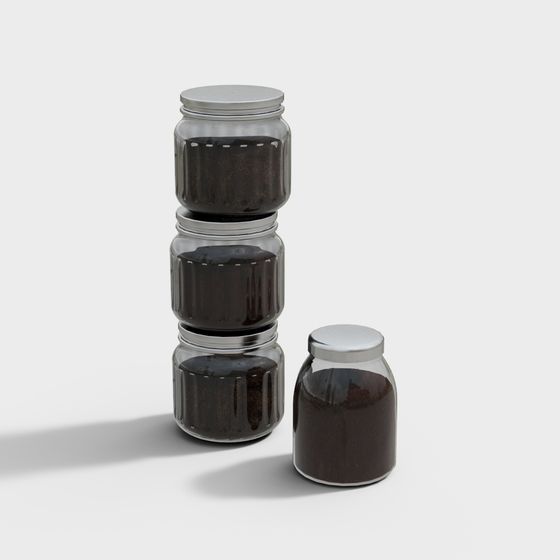 Elegant Storage Jar Series 3D model for Creative Projects