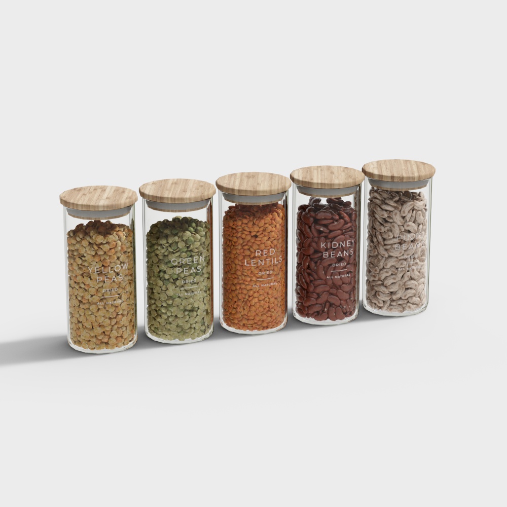 Dry Snacks in Glass Bottles