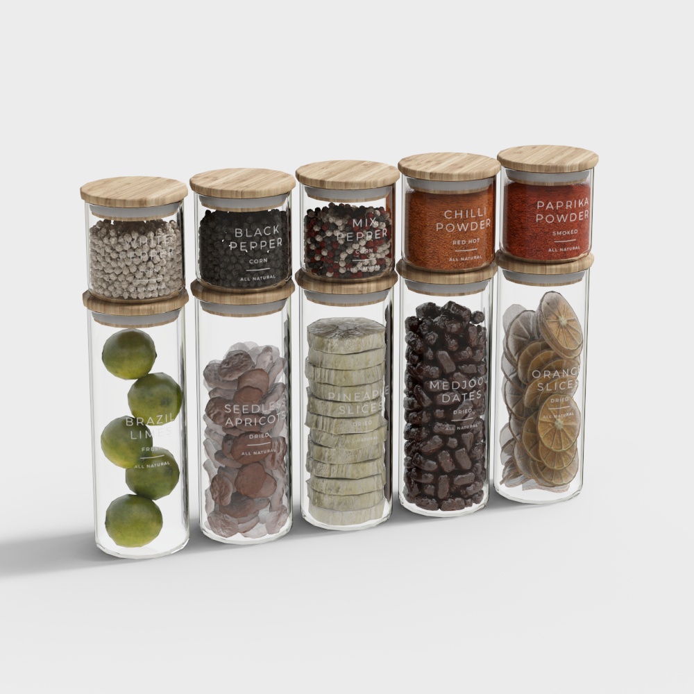 Dry Items in Glass Bottle