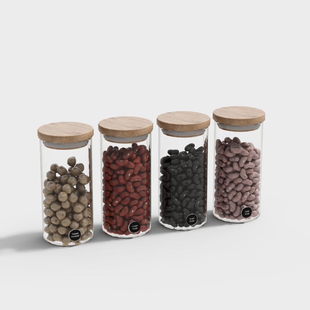 Dry Snacks in Glass Bottles