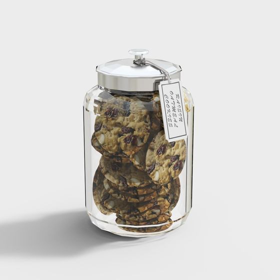 Snacks Secs dans des Bouteilles en Verre