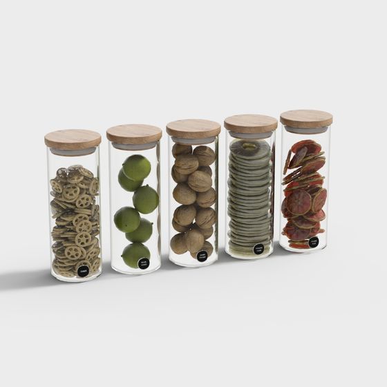 Stylish Storage Jar Series 3D model