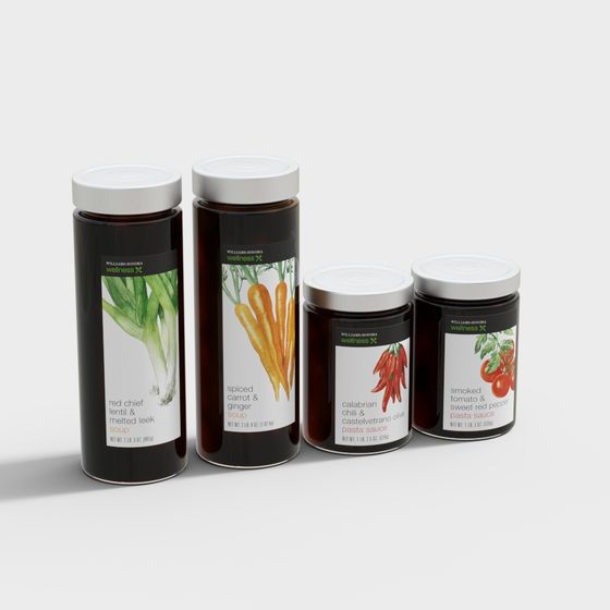 Unique Realistic Low-Poly Food Jar 3D model