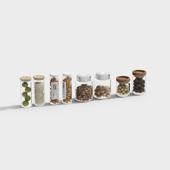 Naturals Collection Glass Jar 3D model
