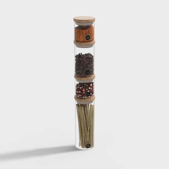 Multilayer Storage Jar 3D model in Modern Design