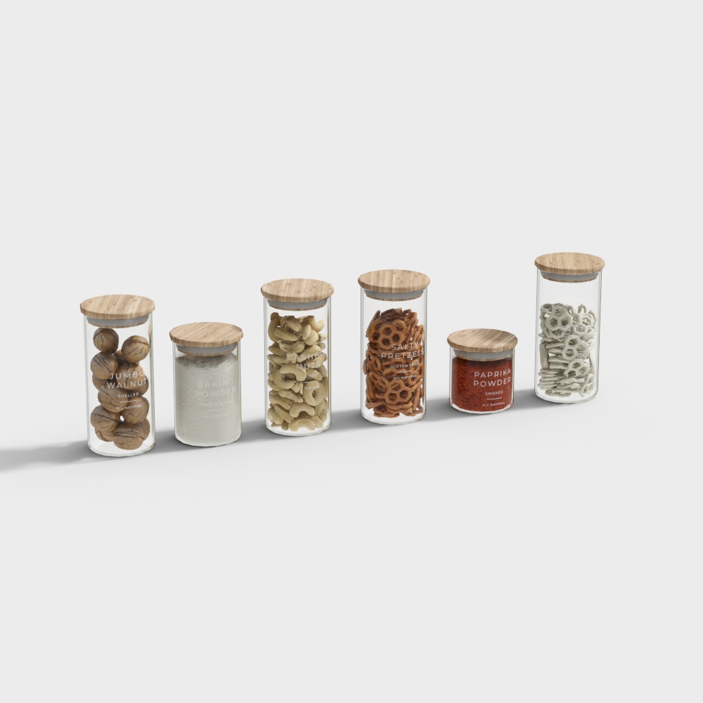 Dry Snacks in Glass Jar