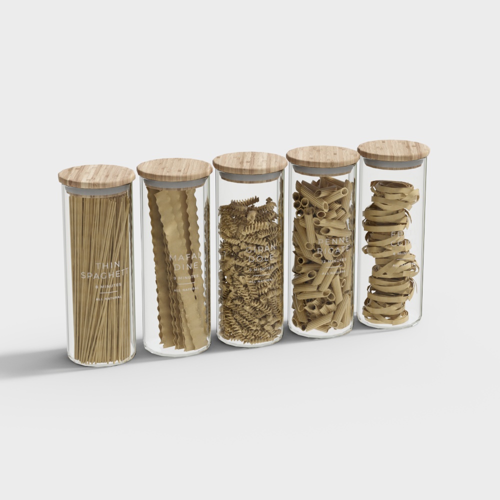 Dry Snacks in Glass Jar