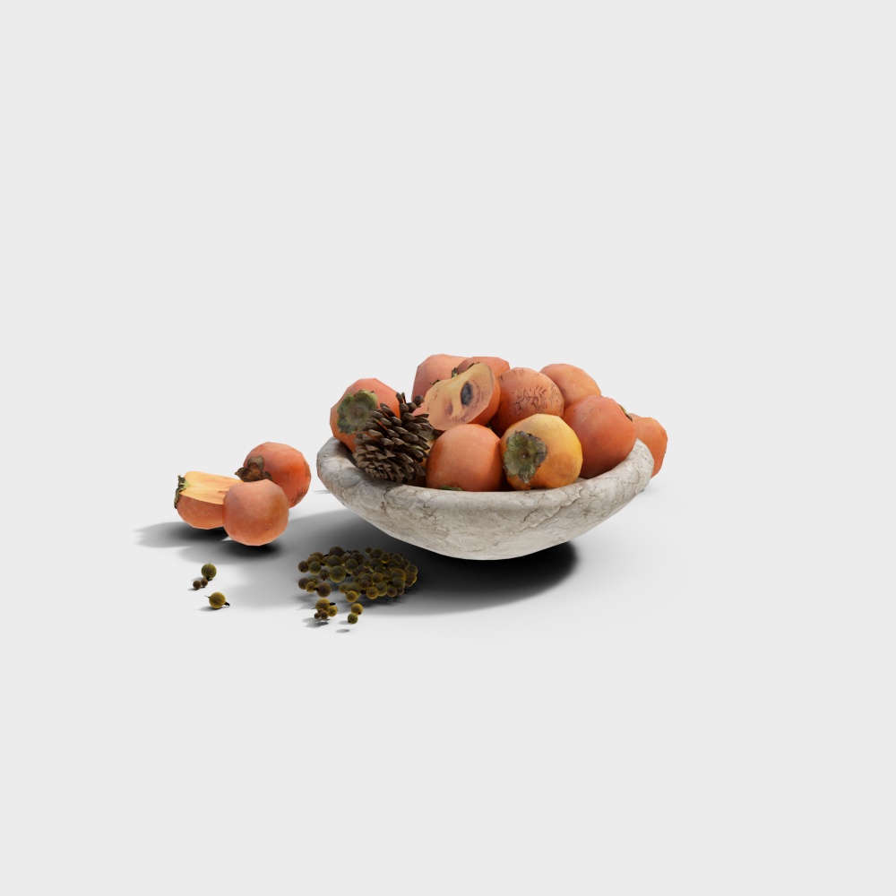 Persimmon Fruit Plate Ornament