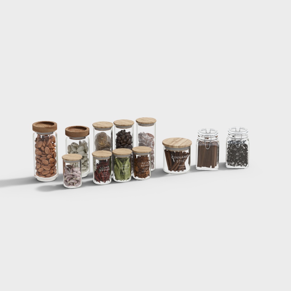 Dry Snacks in Glass Jar