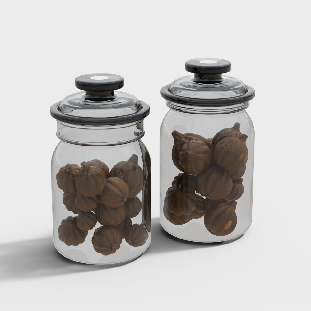 Sugar Preserved Garlic in Glass Jar