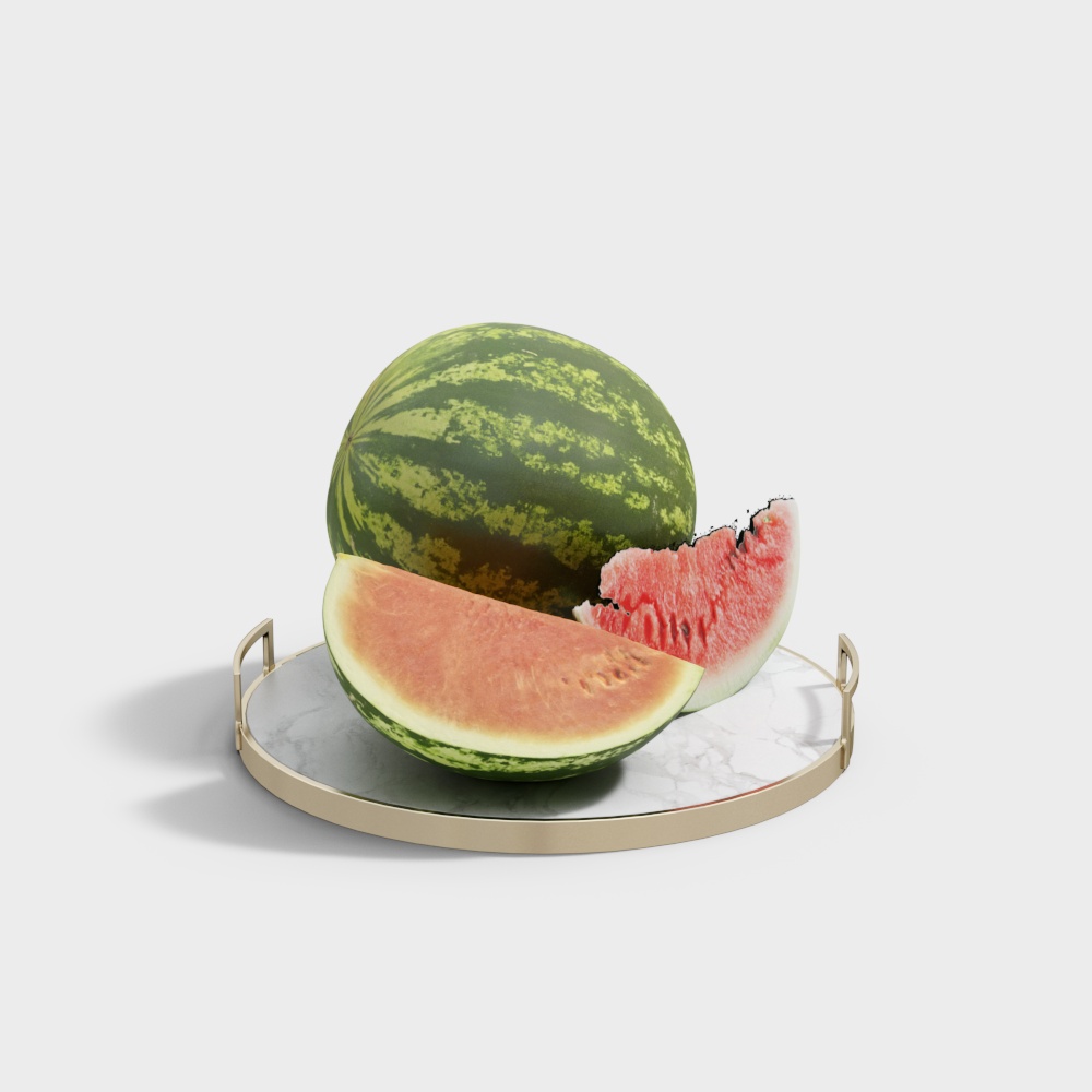 Realistic Watermelon 3D Model for Creative Projects