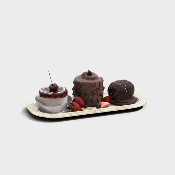 Realistic Cake Plate 3D Model for Dessert Lovers