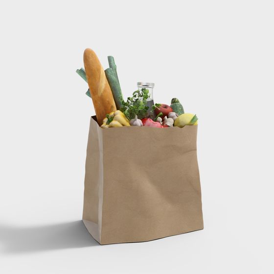 Grocery Bag 3D model