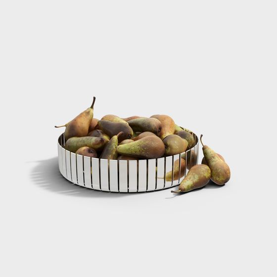 Silver Fruit Bowl 3D model