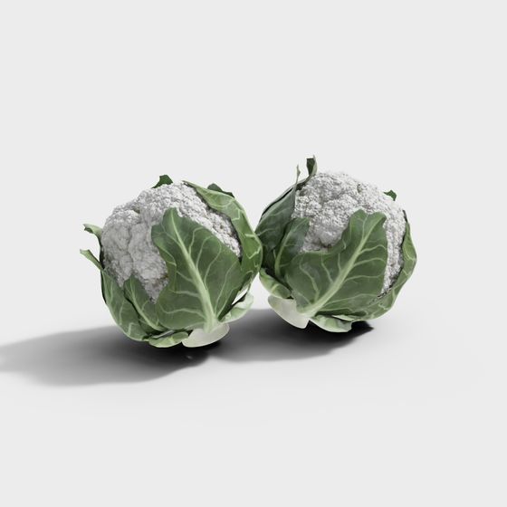Realistic Low-Poly Cauliflower 3D model