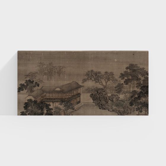 Фон стены чайной комнаты в новом китайском стиле