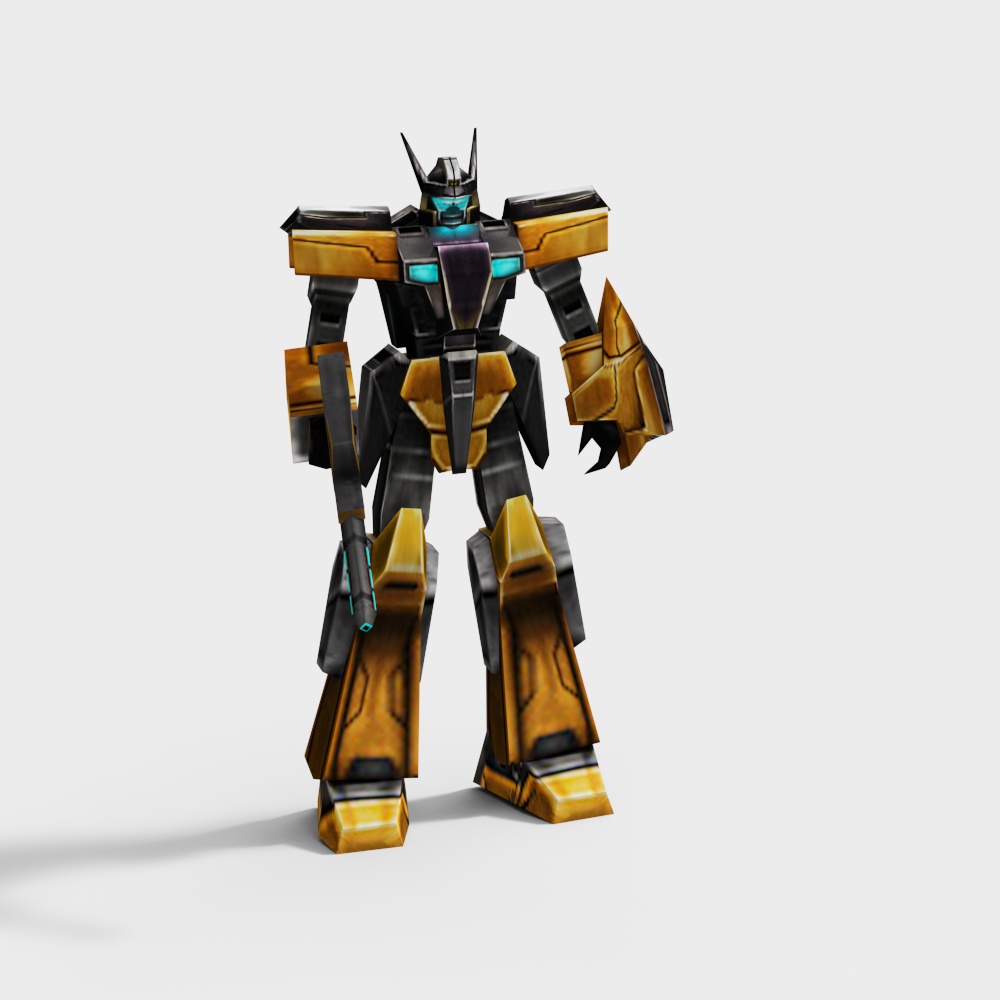 Cyber Titan 3D Model - Futuristic Guardian