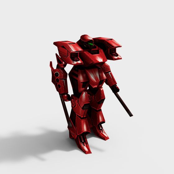 Red Mech Warrior 3D model