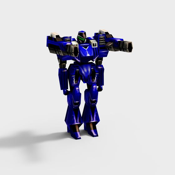 Futuristic Low-Poly 3D Model Robot for Sci-Fi Scenes