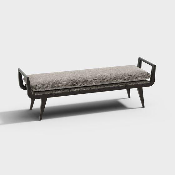 Mid-Century Modern Bench 3D model