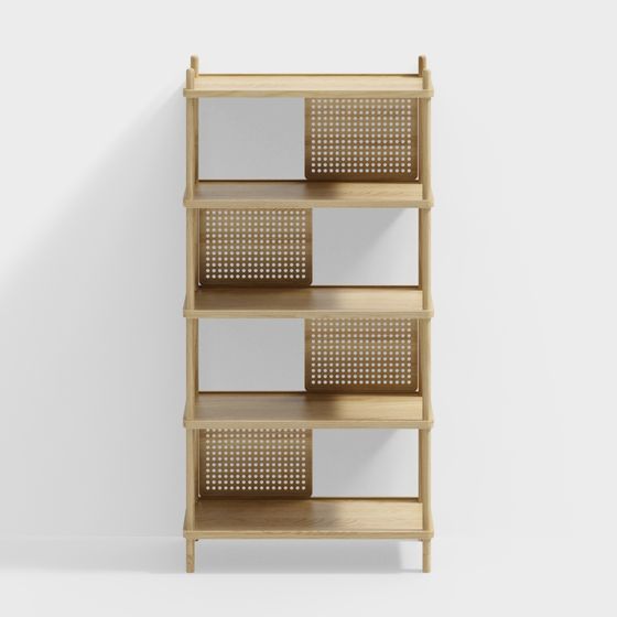 Perforated Shelf 3D model for Chic Spaces