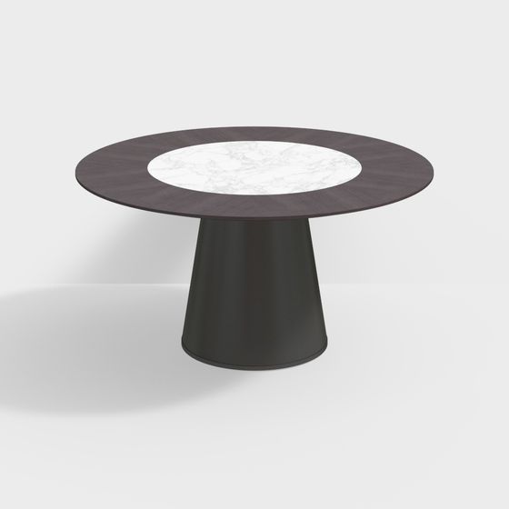 Low Poly Round Table 3D model Design