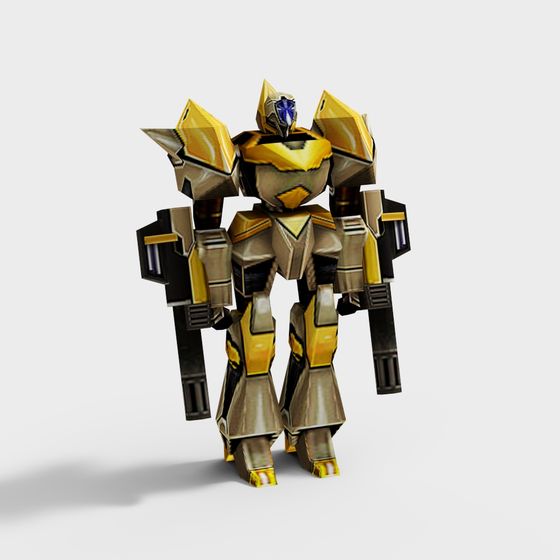 Futuristic Low-Poly Robot 3D model