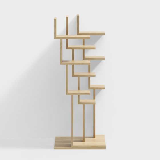 Abstract Bookshelf 3D model