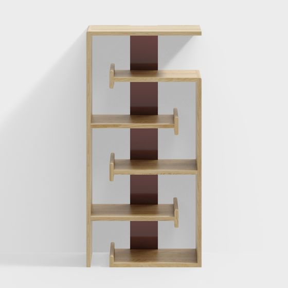 Modern Minimalist Bookshelf 3D Model