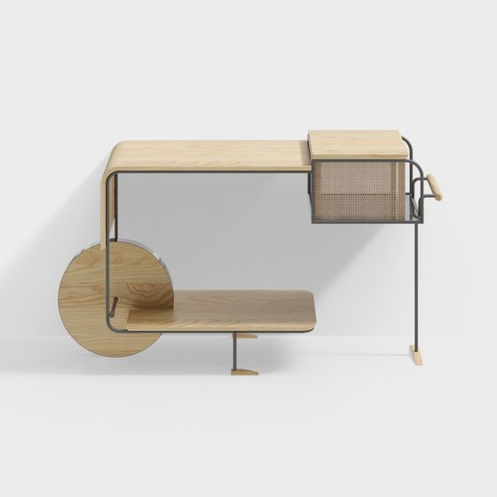 Elegant Low-Poly Workbench 3D model for Creative Spaces