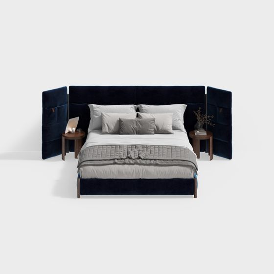 Velvet Dreams Bed 3D model