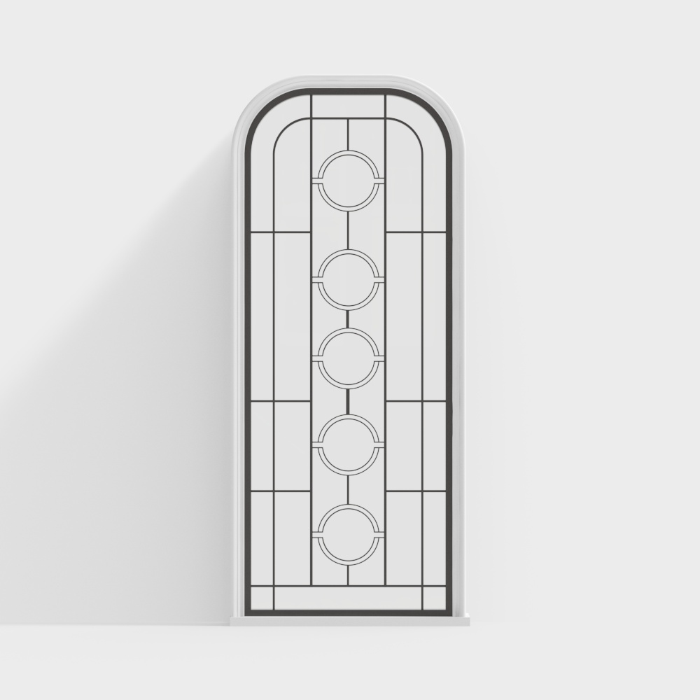 Fenêtre à arc rond européenne