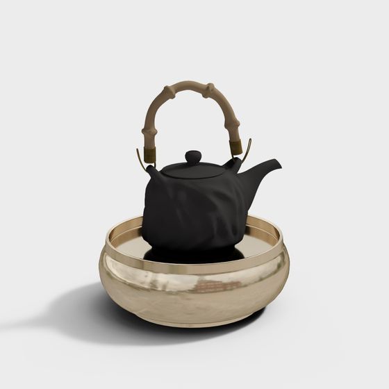 Elegant Low-Poly Teapot 3D Model Design
