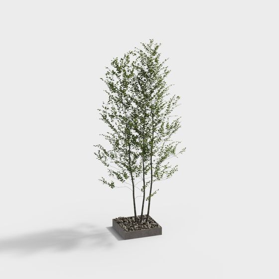 Urban Oasis Low-Polygon 3D Model