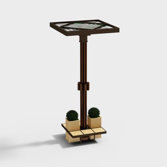 Urban Lamp Post 3D model