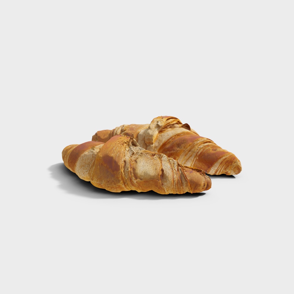 Delicious Croissant 3D Model – Realistic Bakery Asset
