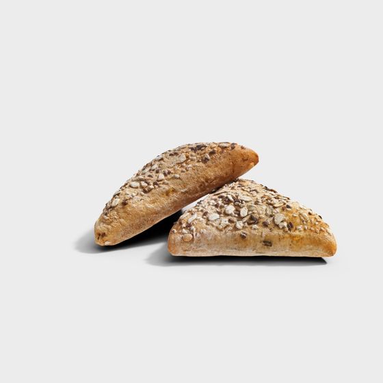 Realistic Low Poly Bread 3D model