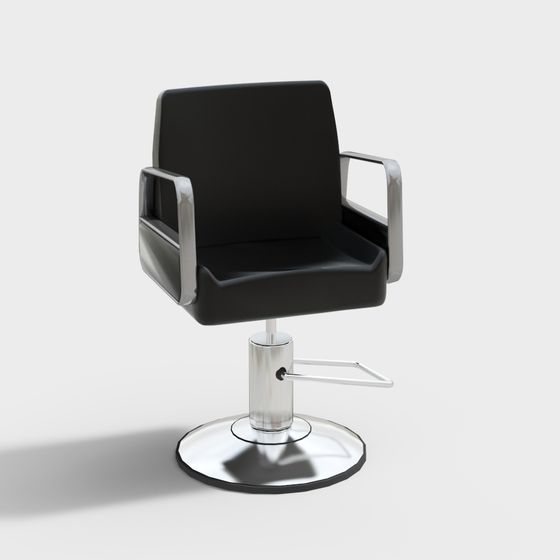 Stylish Low-Poly Office Chair 3D model