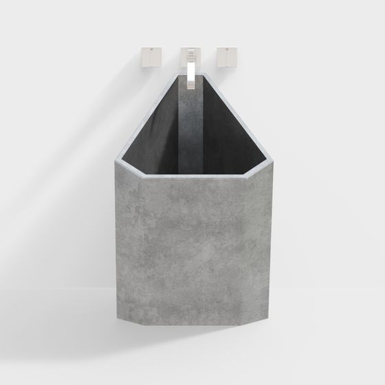 Concrete Hanging Planter 3D model for Modern Design