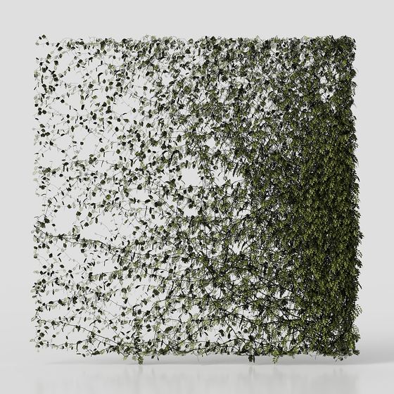 Vining Plant Wall 3D Model for Modern Design