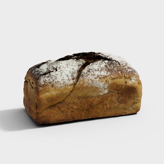 Realistic Low-Poly Bread 3D model