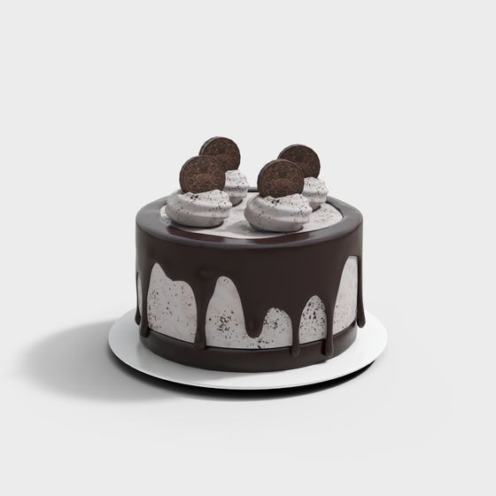 Chocolate Feast 3D model Cake