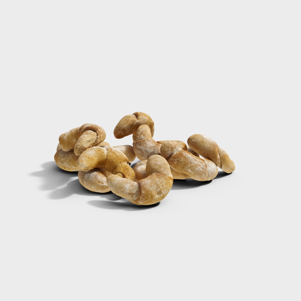 Realistic Twisted Bread Loaf 3D model