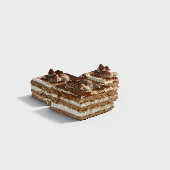 Tiramisu Delight 3D model