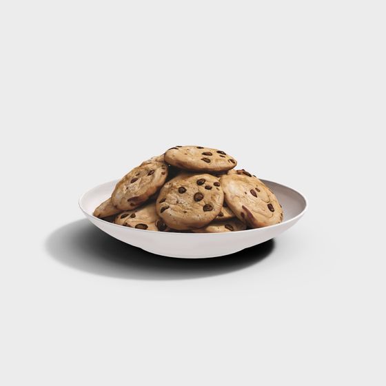 Delicious 3D Cookie Plate Model