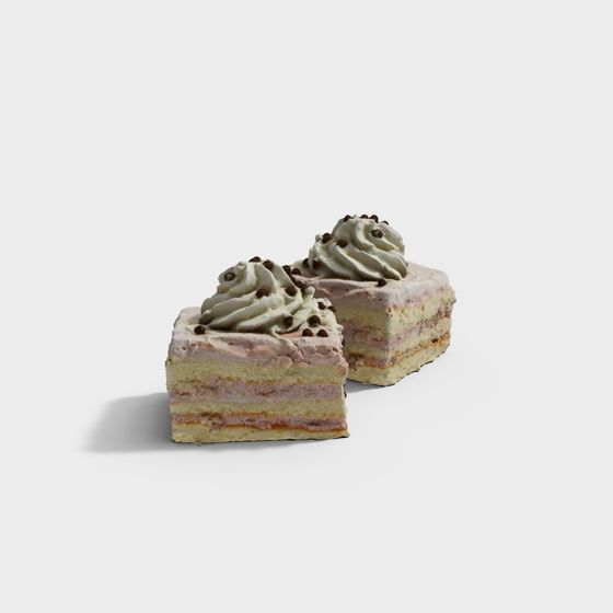 Delicious Low-Poly Cake 3D model