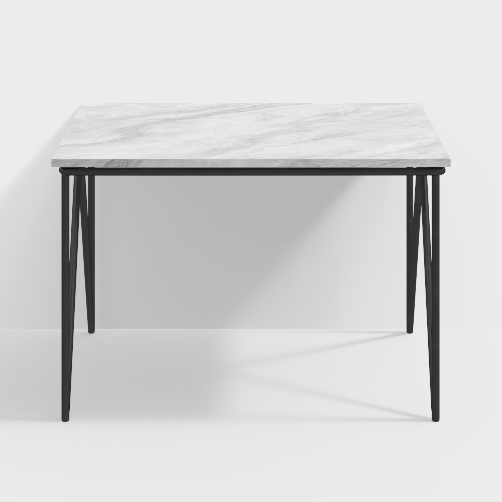 Elegant Marble Dining Table 3D model