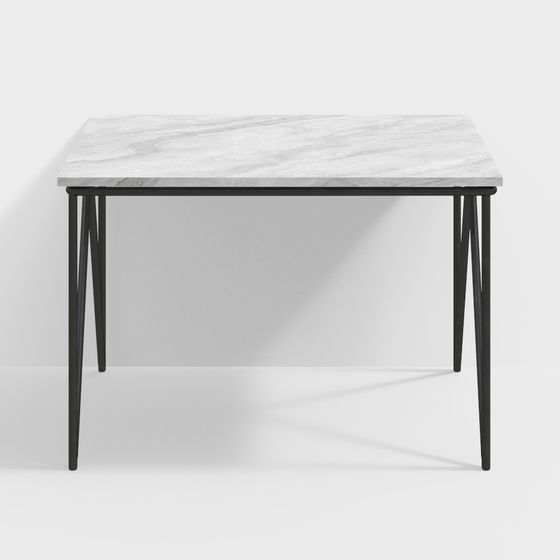 Elegant Marble Dining Table 3D model