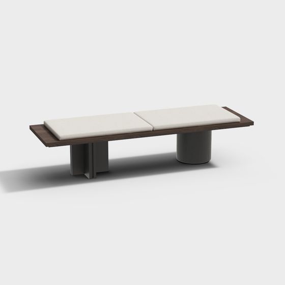 Elegant Urban Bench 3D model